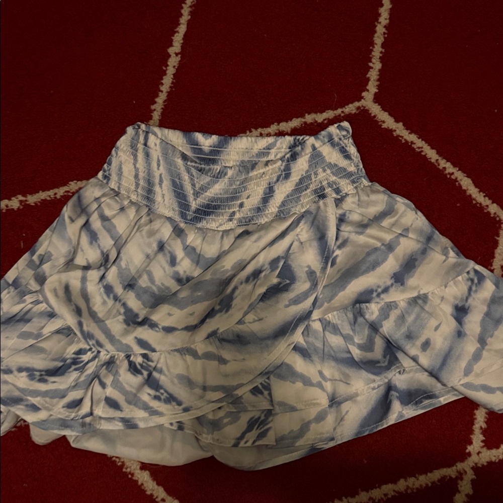 Surf Gypsy Blue and White Mini Skirt